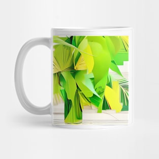 Tropical Leaves in a Vase Mug